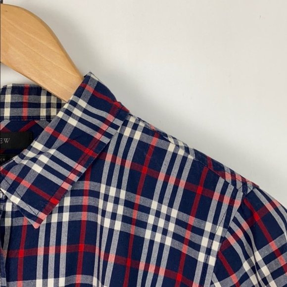 J. Crew Plaid Button Down Shirt - Red and Blue - Picture 6 of 11